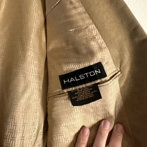 Vintage The Academy Award Clothes Halston Suede Sports Coat Blazer Jacket Sz Xl